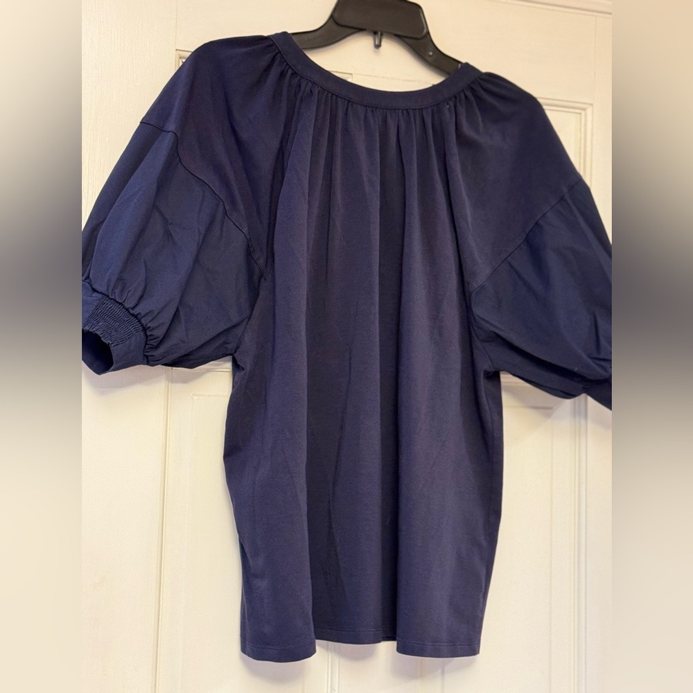 Elegant Navy Blue Women's Top